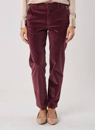 Pantalon chino fermeture zippée sous rabat boutonné taille normale violet IMPAQT femme