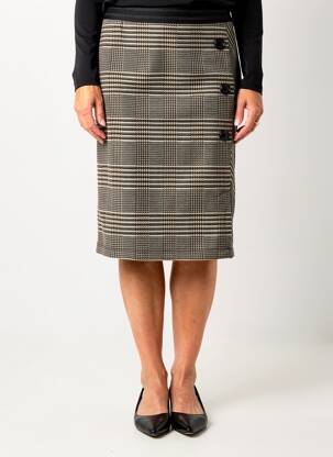 Jupe mi-longue stretch noir BARBARA LEBEK femme