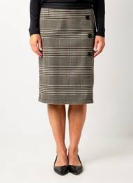Jupe mi-longue stretch noir BARBARA LEBEK femme