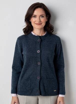 Gilet manches longues stretch bleu MINO MORA femme