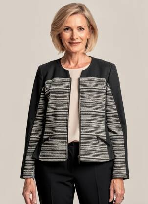 Veste chic poches noir GUY DUBOUIS femme