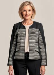 Veste chic poches noir GUY DUBOUIS femme