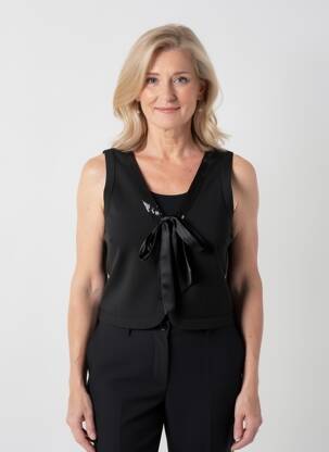 Gilet sans manche doublure noir ALAIN WEIZ femme