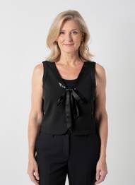 Gilet sans manche doublure noir ALAIN WEIZ femme