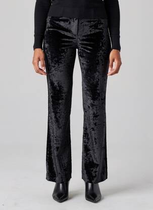 Pantalon droit stretch taille normale noir BIZANCE femme