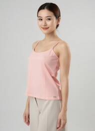 T-shirt stretch fines bretelles rose COQUELICOT femme