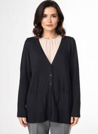 Gilet manches longues stretch noir STREET ONE femme