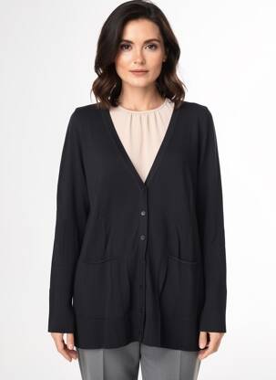 Gilet manches longues stretch noir STREET ONE femme