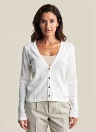 Gilet manches longues stretch beige COQUELICOT femme