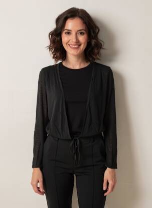 Gilet manches longues stretch noir STREET ONE femme
