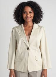 Blazer poches beige ANGY SIX femme