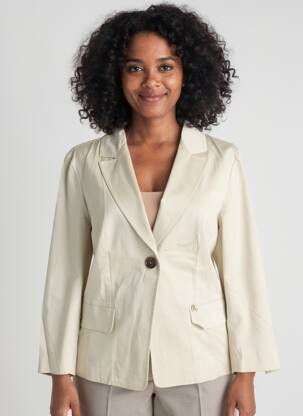 Blazer poches beige ANGY SIX femme