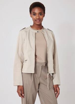 Veste casual col rond beige STREET ONE femme