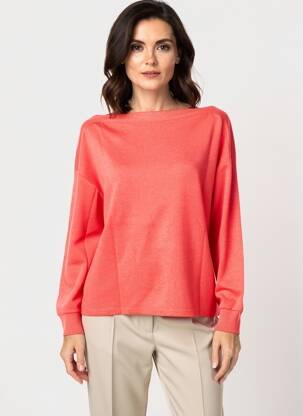 Pull coupe cintrée manches longues rouge STREET ONE femme