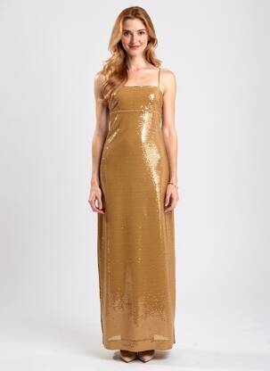 Robe longue sans manche sans manche orange MAX MARA femme