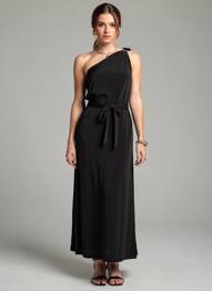 Robe longue sans manche sans manche noir MM BY MAXMARA femme