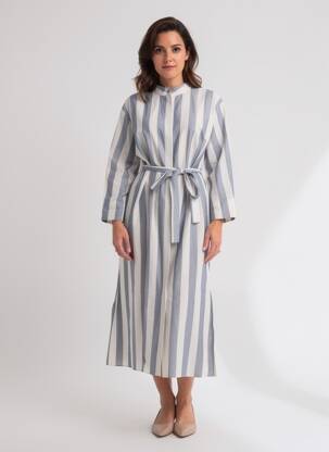 Robe longue manches longues manches longues bleu MAX MARA femme