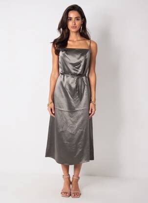 Robe mi-longue sans manche sans manche vert MM BY MAXMARA femme