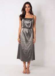 Robe mi-longue sans manche sans manche vert MM BY MAXMARA femme