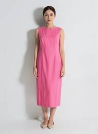 Robe mi-longue sans manche sans manche rose MAX MARA femme