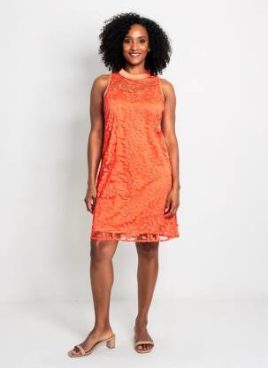 Robe courte sans manche sans manche orange PENNYBLACK femme