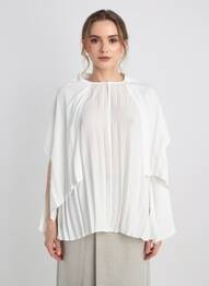 Blouse col rond manches longues blanc PIER ANTONIO GASPARI femme