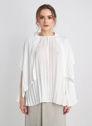 Blouse col rond manches longues blanc PIER ANTONIO GASPARI femme