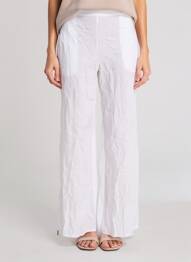 Pantalon flare taille élastique taille normale blanc PIER ANTONIO GASPARI femme