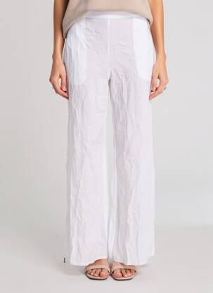 Pantalon flare taille élastique taille normale blanc PIER ANTONIO GASPARI femme