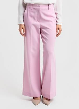 Pantalon large tissage crêpe taille haute rose WEEKEND MAXMARA femme