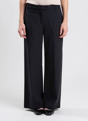 Pantalon large tissage crêpe taille haute noir PIER ANTONIO GASPARI femme