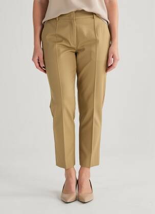 Pantalon 7/8 taille à pinces taille normale marron SPORTMAX femme