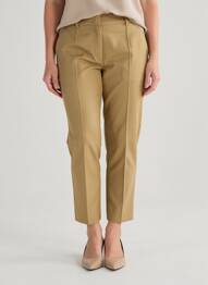 Pantalon 7/8 taille à pinces taille normale marron SPORTMAX femme