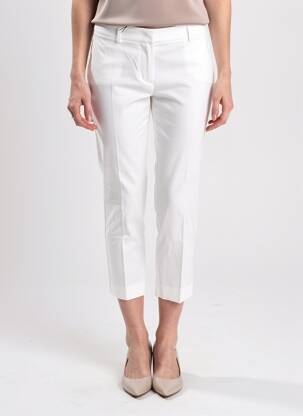 Pantalon 7/8 tissage popeline taille basse blanc WEEKEND MAXMARA femme