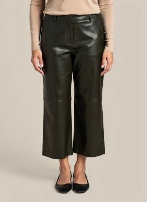 Pantalon 7/8 taille à pinces taille normale vert WEEKEND MAXMARA femme