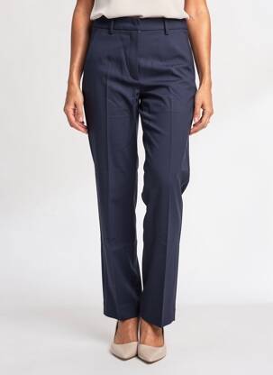 Pantalon droit tissage crêpe taille normale bleu WEEKEND MAXMARA femme