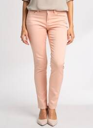 Pantalon slim tissage popeline taille normale rose STREET ONE femme