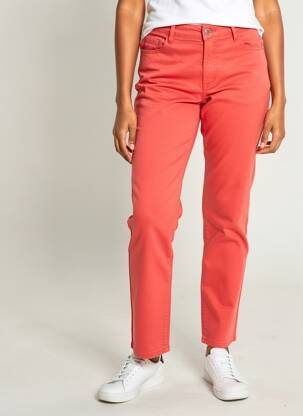Pantalon droit stretch taille normale rouge KANOPE femme