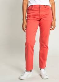 Pantalon droit stretch taille normale rouge KANOPE femme