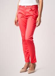 Pantalon slim tissage popeline taille normale rose STREET ONE femme