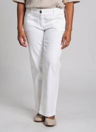 Pantalon droit stretch taille normale blanc STREET ONE femme