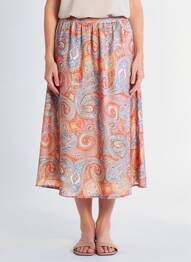 Jupe courte taille haute orange MOLLY BRACKEN femme