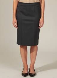 Jupe mi-longue taille à pinces noir MOLLY BRACKEN femme