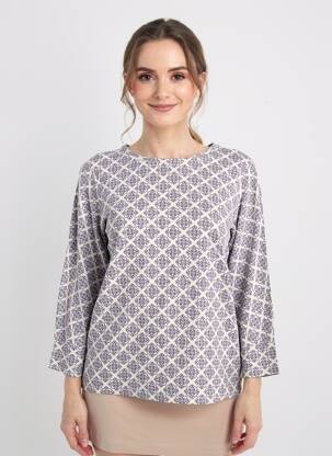 T-shirt coupe droite manches 3/4 violet STREET ONE femme