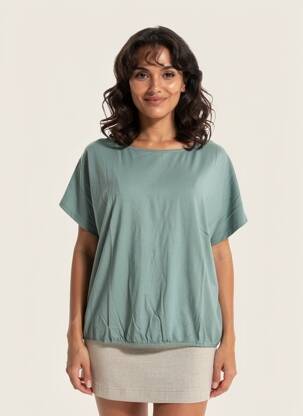 T-shirt stretch manches courtes bleu STREET ONE femme