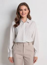 Chemisier coupe cintrée manches longues beige KILIWATCH femme