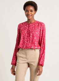 Chemisier imprimé fantaisie manches longues rose STREET ONE femme