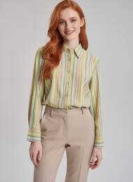 Chemisier coupe cintrée manches longues vert SCENIC femme