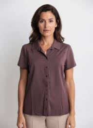 Chemisier coupe cintrée manches courtes rouge STREET ONE femme