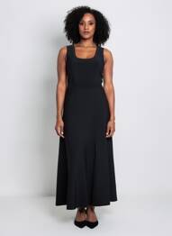 Robe longue sans manche sans manche noir LOLA CASADEMUNT femme